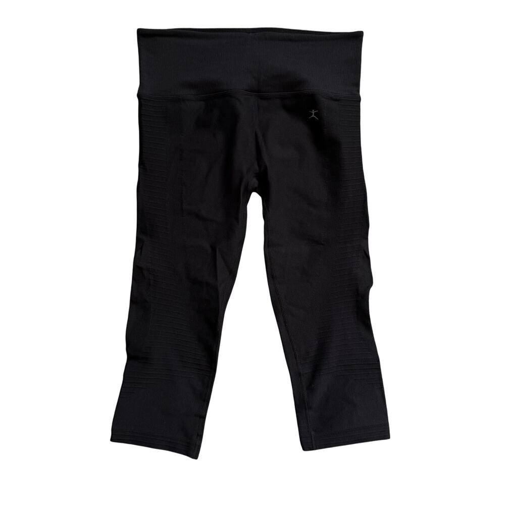 Danskin Black Cropped Leggings Women’s Activewear Capri Stretch Pants Sz Medium